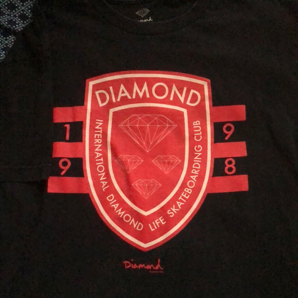 Mens Black and Red Diamond Supply CO 1998 sz L